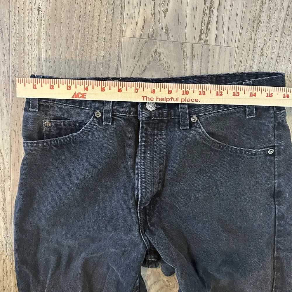 Vintage Levis ‎ 550 Jeans Mens 33x34 Black Denim Orange Tab 90s USA Made